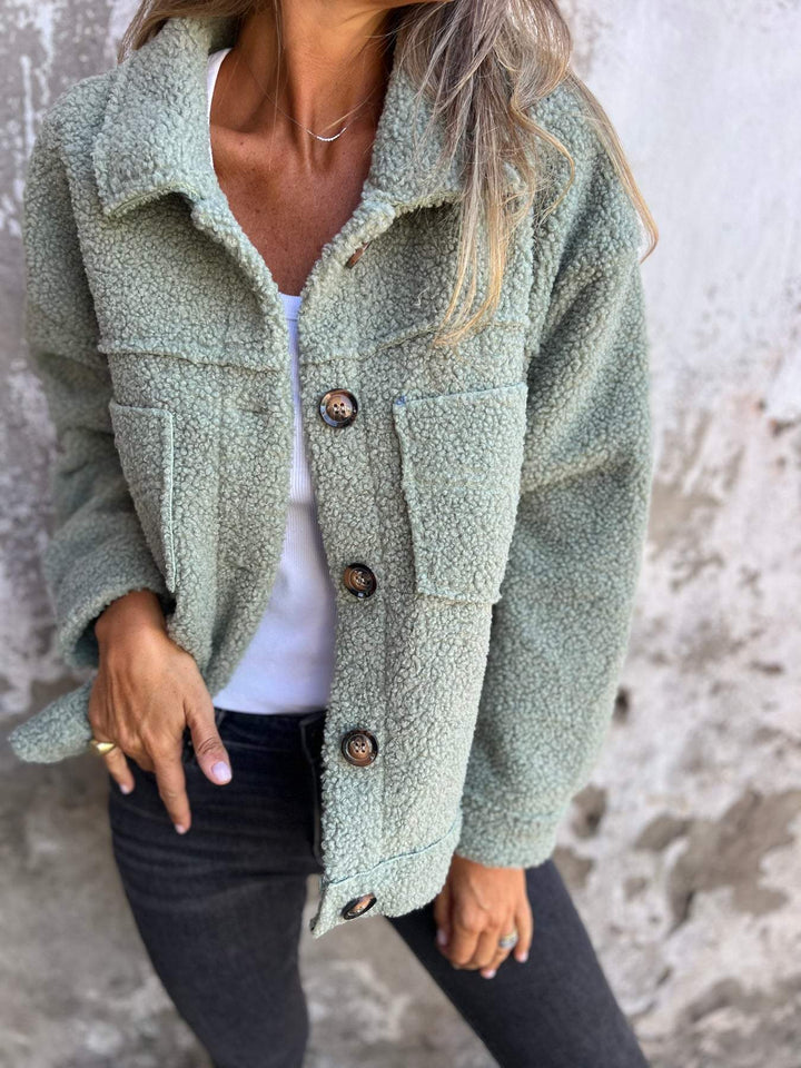 Héloïse | Veste courte boutonnée chaude