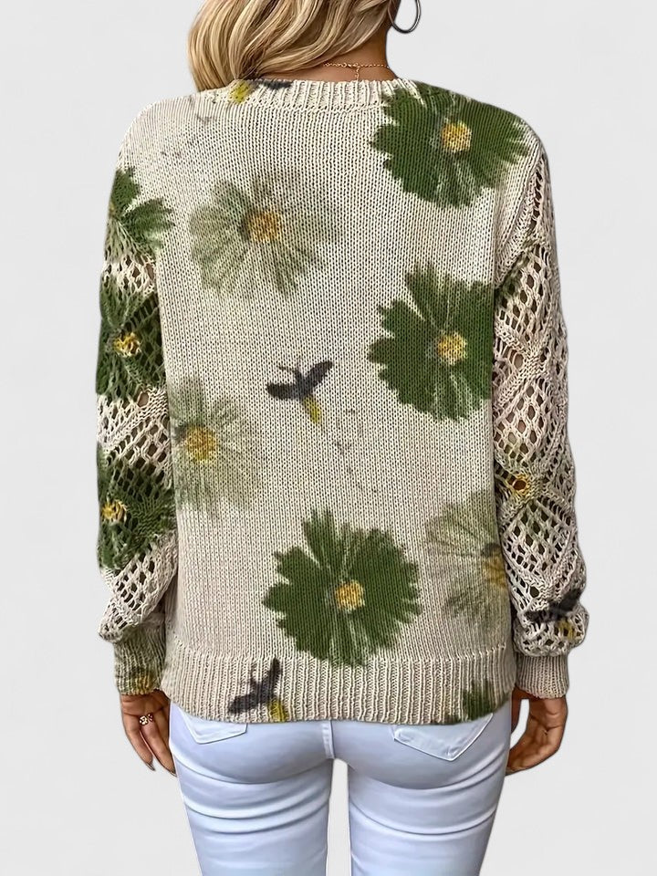 Élodie | Pull Fleuri Délicat