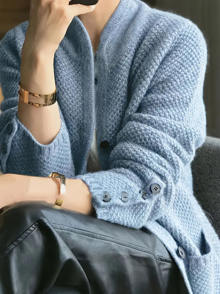 Madeleine | Gilet-veste en maille douillette
