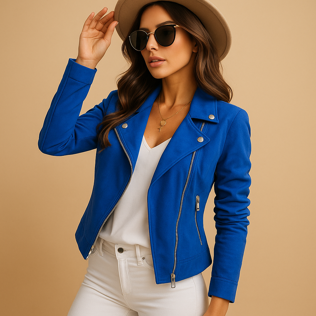Vivoras | Blazer décontracté pour femme avec fermeture éclair et manches longues