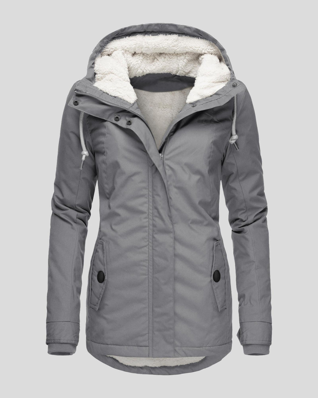 Anna – Veste Longue en Polaire d’Automne
