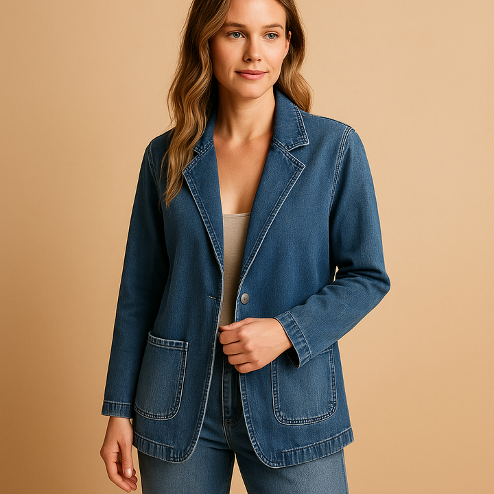 Vivoras | Blazer en denim ajusté pour femmes