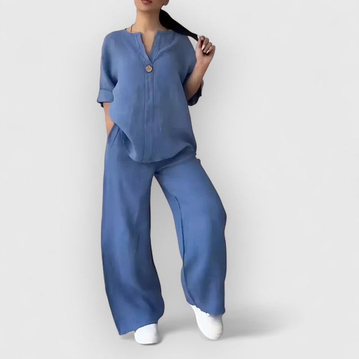 Vivoras | Parure de lin deux pièces dans un style décontracté.