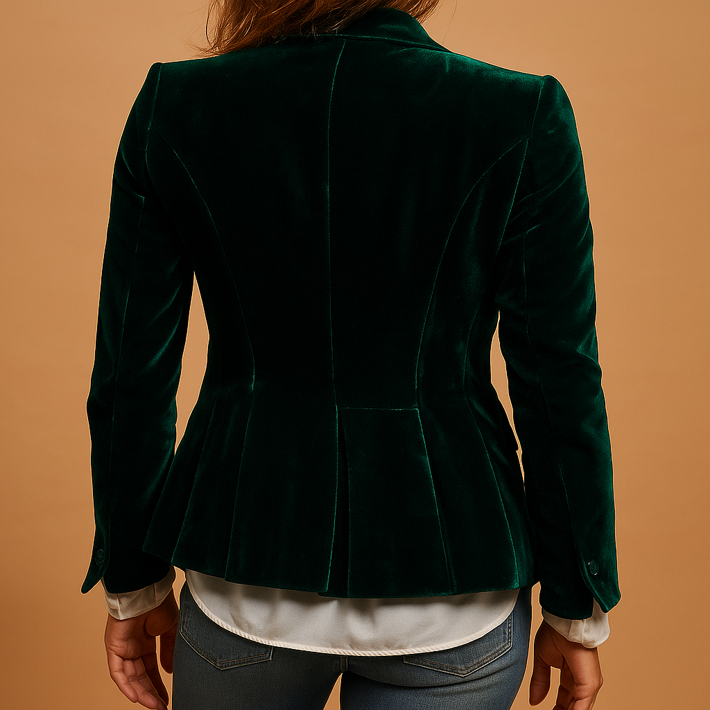 Vivoras | Blazer rétro slim fit avec revers et poches pour femmes
