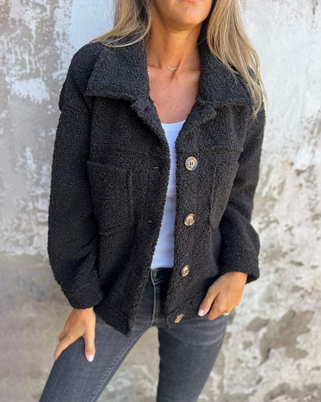 Héloïse | Veste courte boutonnée chaude