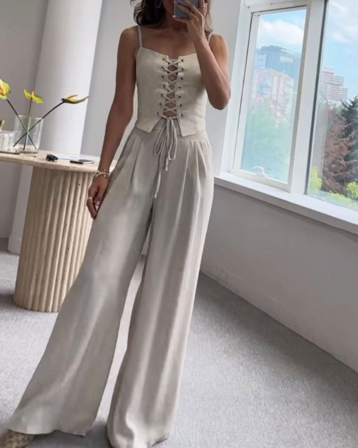 Vivoras | Ensemble en lin à lacets – Chic & Confort