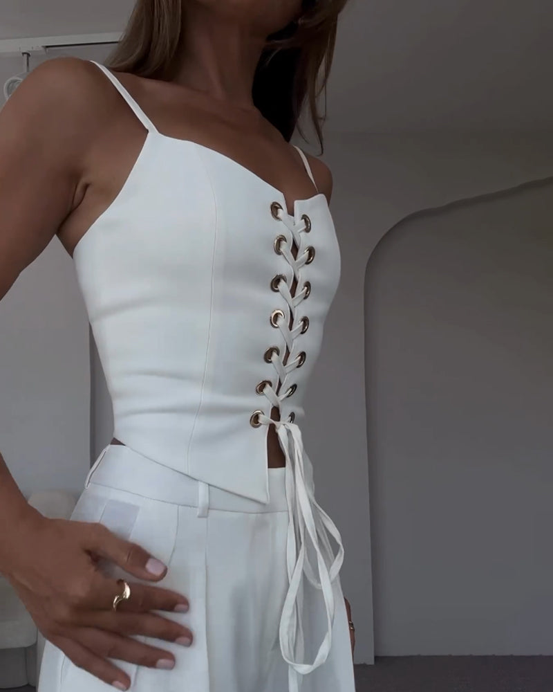 Vivoras | Ensemble en lin à lacets – Chic & Confort