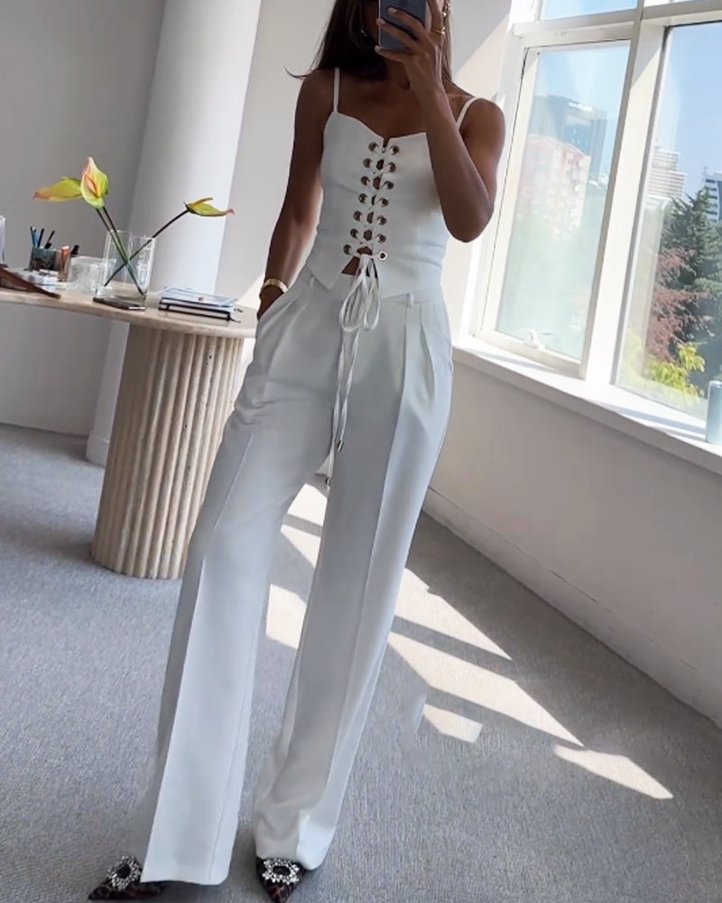 Vivoras | Ensemble en lin à lacets – Chic & Confort