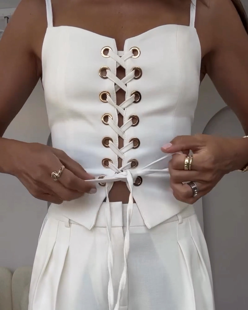 Vivoras | Ensemble en lin à lacets – Chic & Confort