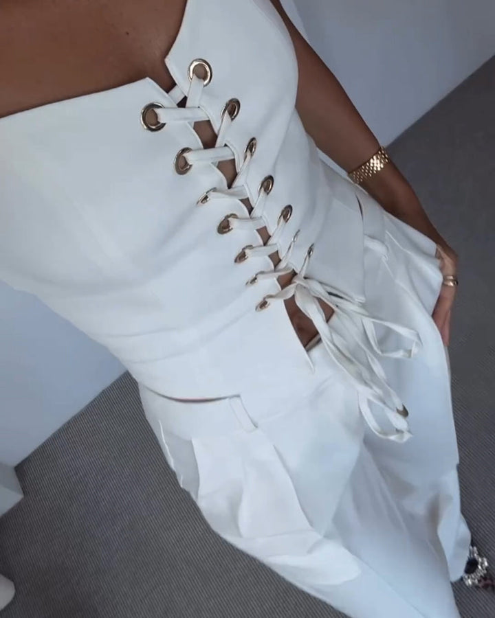 Vivoras | Ensemble en lin à lacets – Chic & Confort