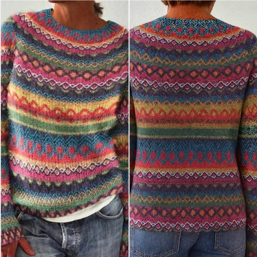 Édith | Pull en maille rétro pour femme
