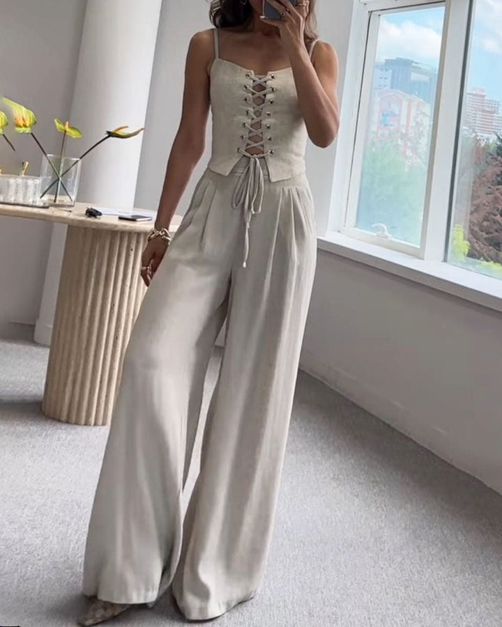 Vivoras | Ensemble en lin à lacets – Chic & Confort