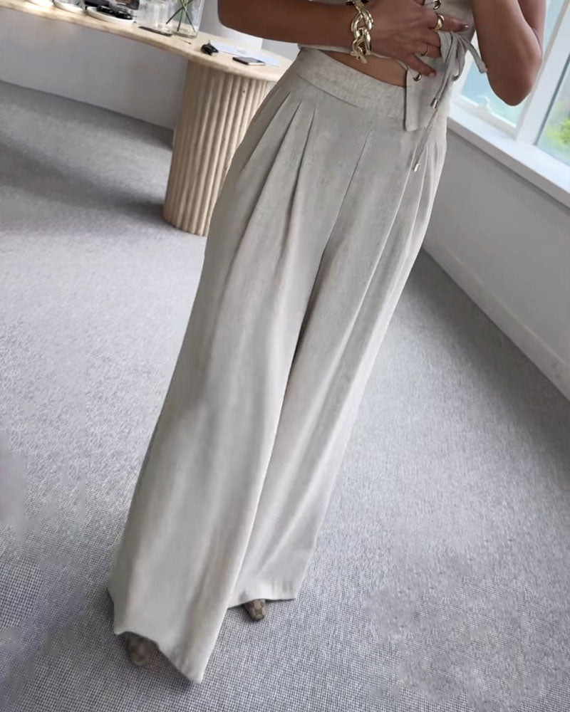 Vivoras | Ensemble en lin à lacets – Chic & Confort