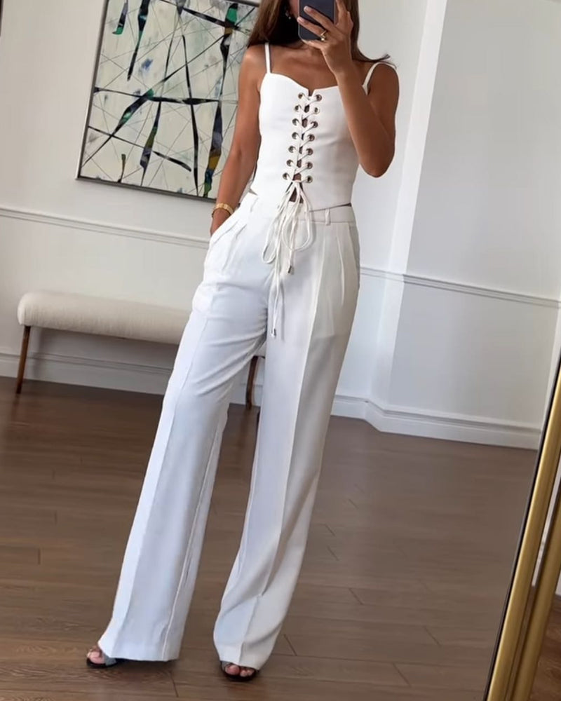 Vivoras | Ensemble en lin à lacets – Chic & Confort