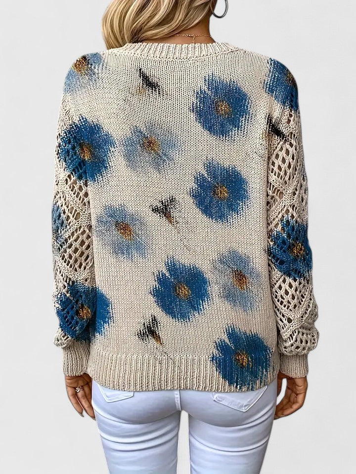 Élodie | Pull Fleuri Délicat
