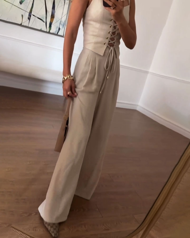 Vivoras | Ensemble en lin à lacets – Chic & Confort