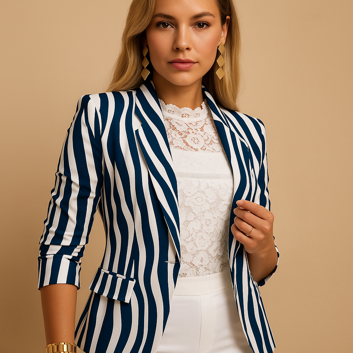 Vivoras | Blazer élégant pour femme avec imprimé vif et col châle