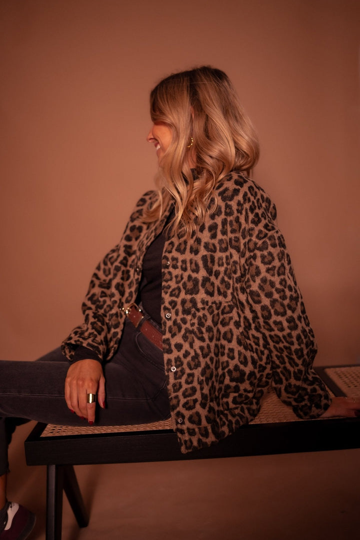 Anaïs | Veste courte à imprimé léopard