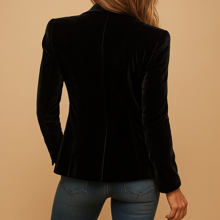 Vivoras | Blazer rétro slim fit avec revers et poches pour femmes