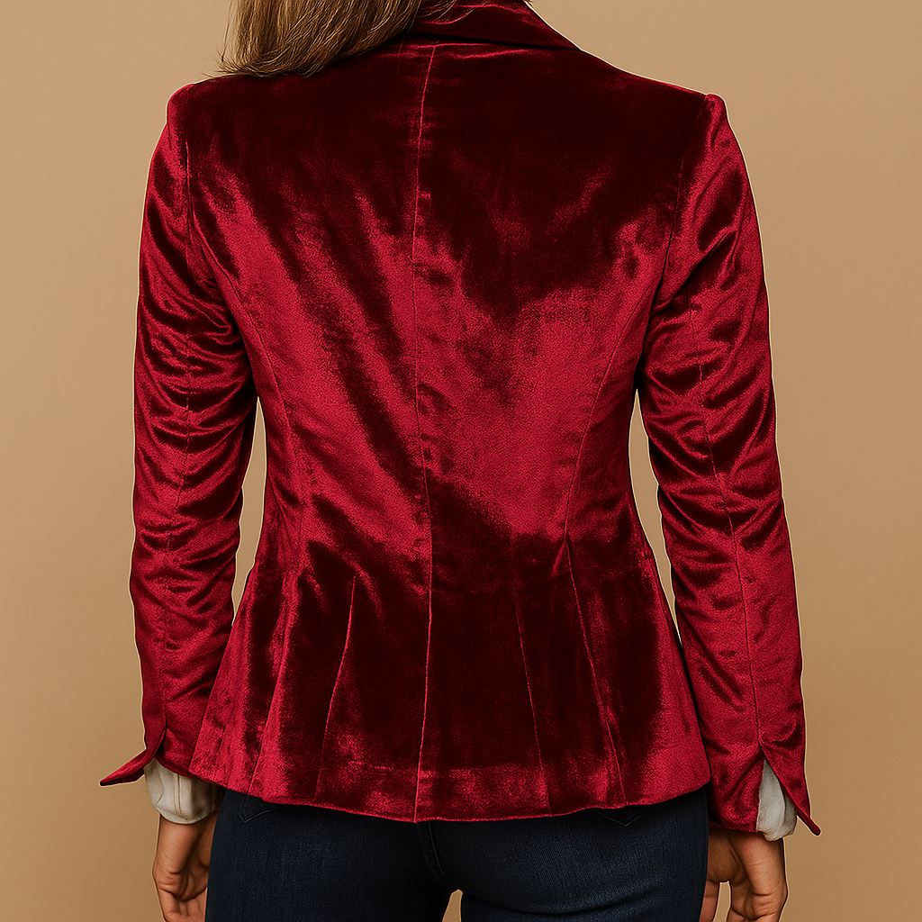 Vivoras | Blazer rétro slim fit avec revers et poches pour femmes